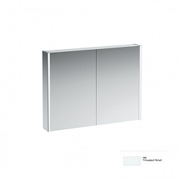 Зеркало Frame 25 100х75 см, глянцевый белый, без розетки, 2 двери, 6 полок, с подсветкой 4.0862.3.900.145.1 Laufen
